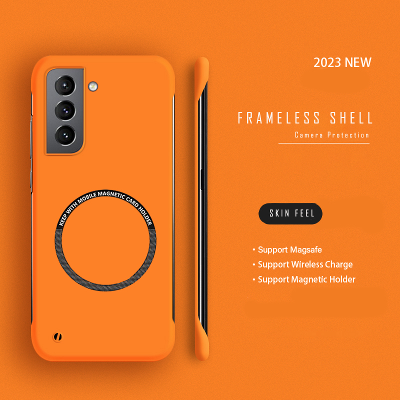 Ultra Thin Frameless Phone Cover - Custodia rigida per telefono magnetica senza