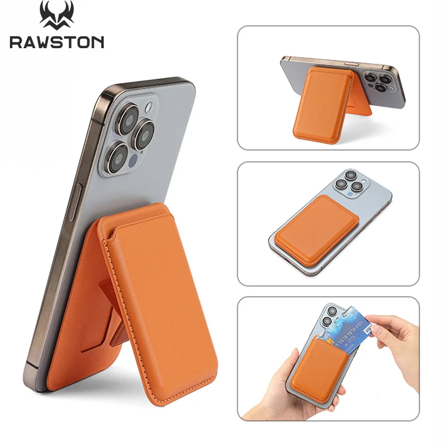 Leather Wallet Card Holder Phone Cover - Custodia a portafoglio in pelle magnetica