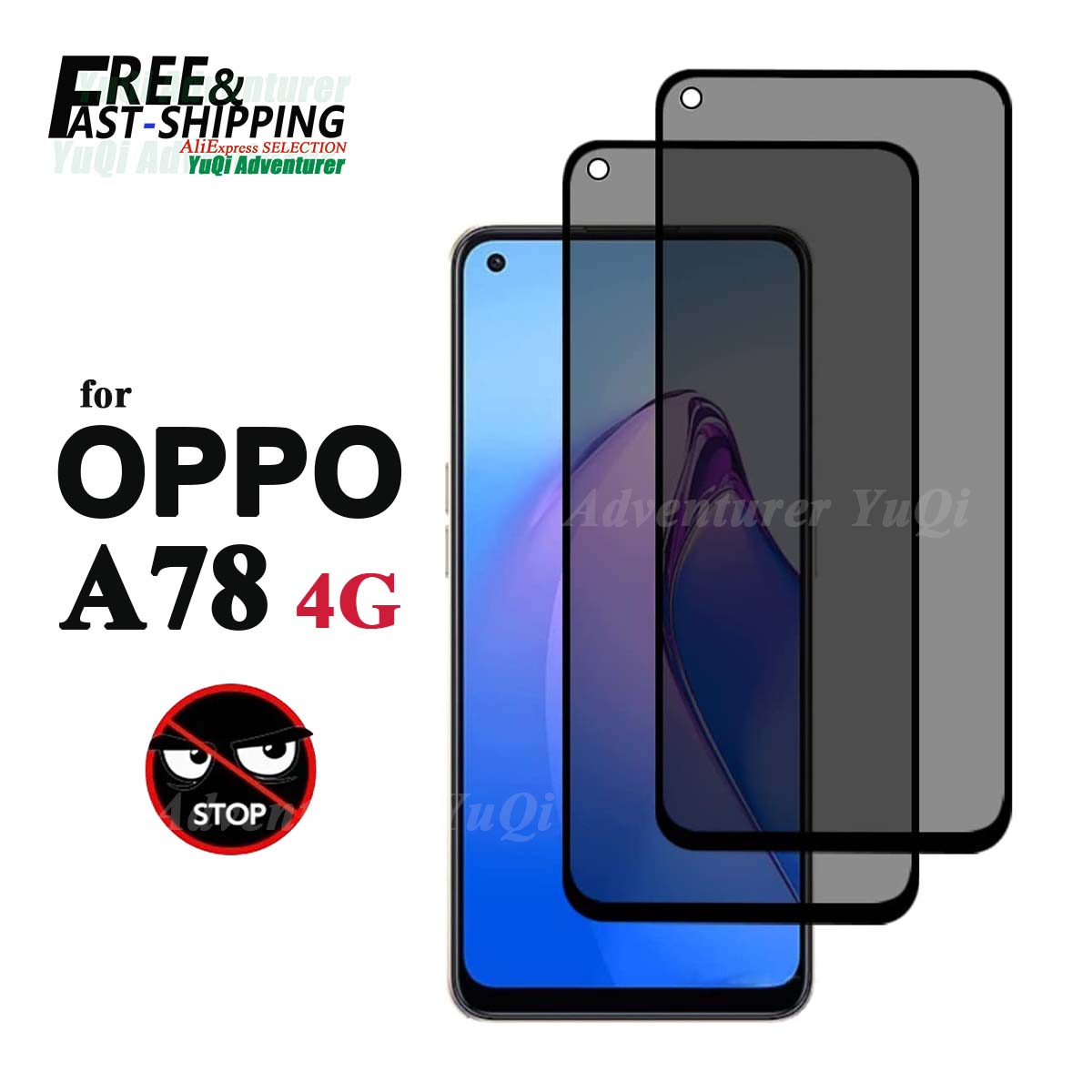 Anti Spy Privacy Glass Case - Proteggi schermo Anti spia per OPPO