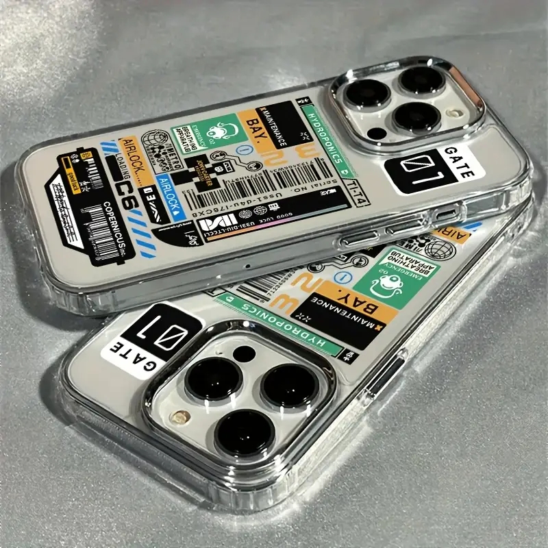 Clear Shockproof Bumper Case - Cover Antiurto Trasparente con Adesivi per