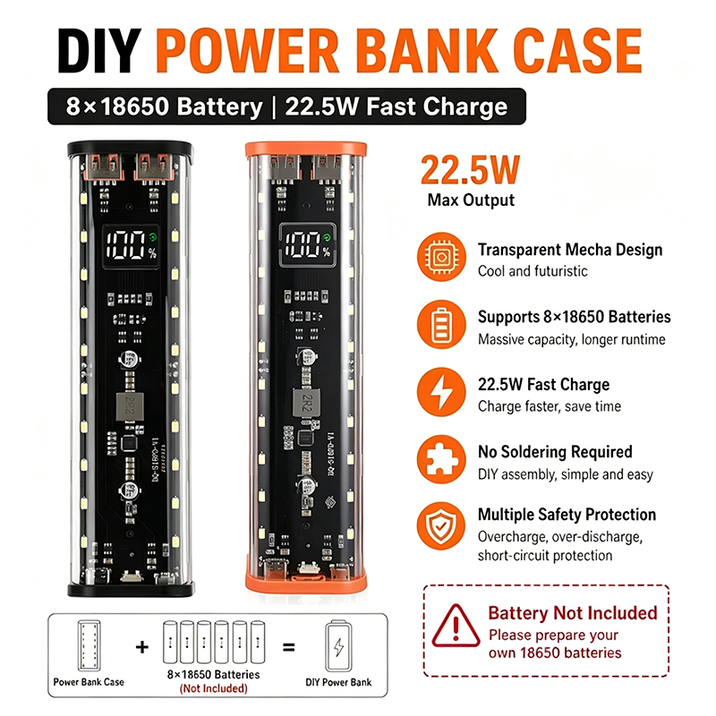 Power Banks - Design con Porta USB Tipo C,