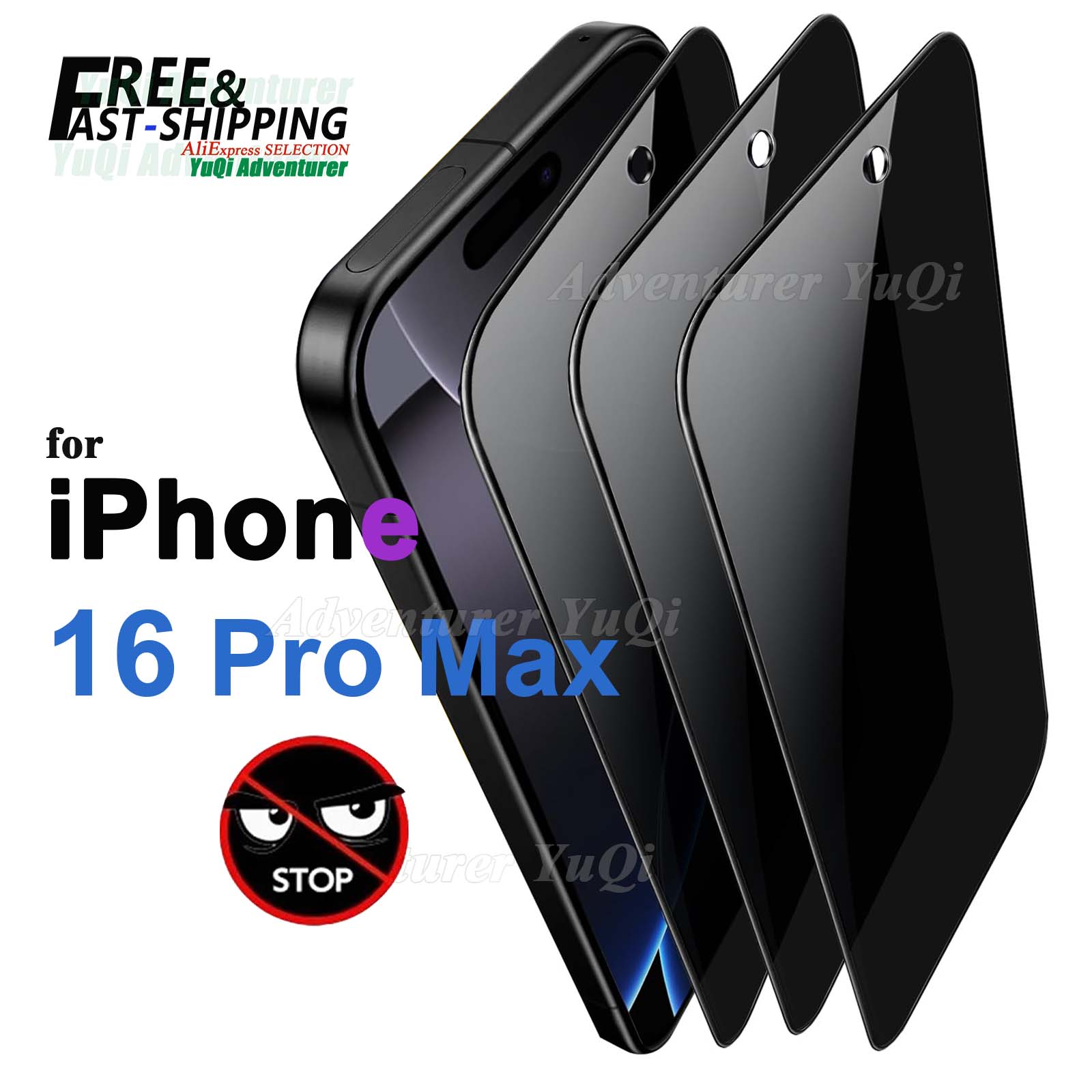Anti Spy Privacy Glass Case - Proteggi schermo anti-spia per iPhone 16