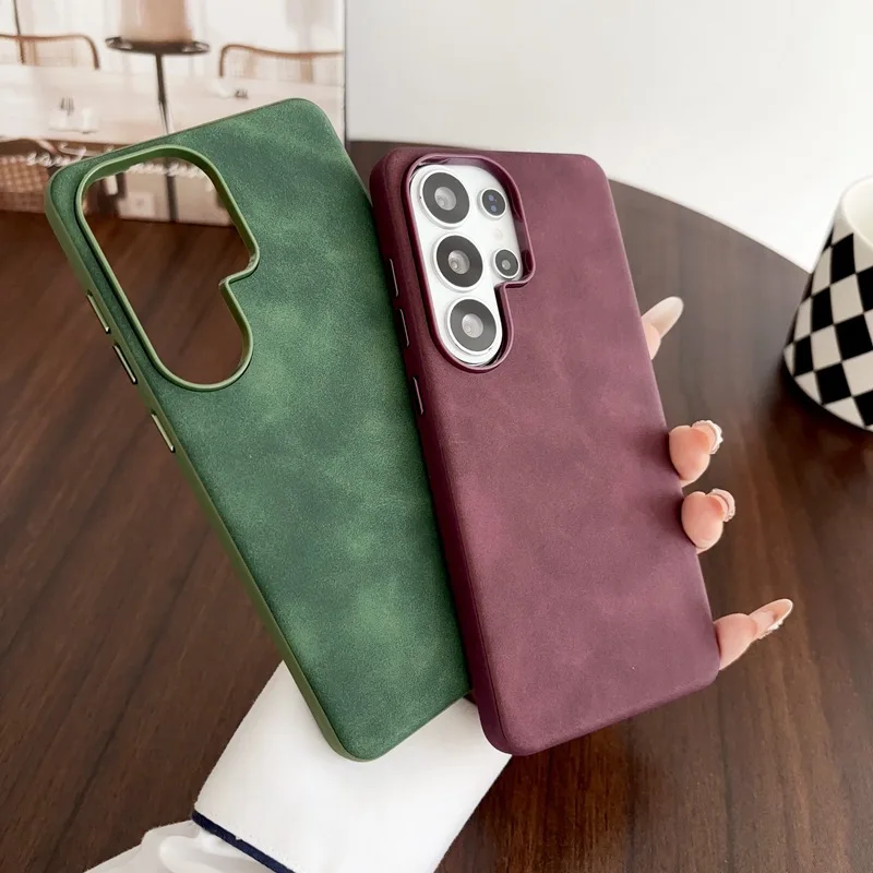 Matte Hard Pc Back Case - Custodia per telefono in pelle sintetica