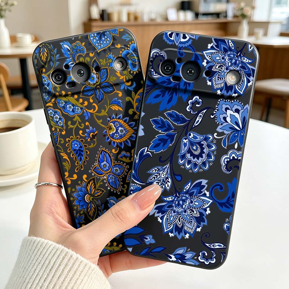 Vintage Floral Pattern Soft Case - Cover in Silicone con Motivo Floreale