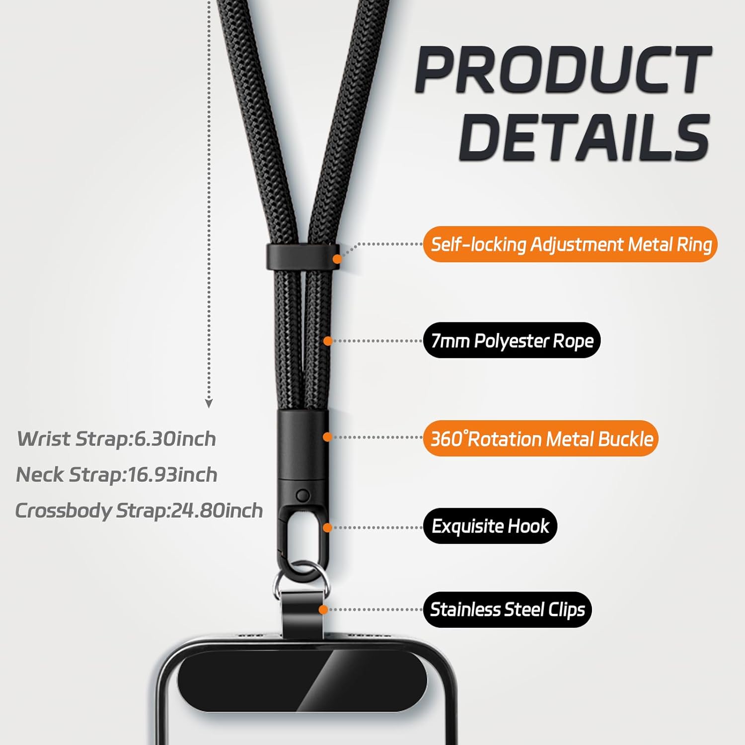 Cordino universale per telefon - Crossbody Lanyard Neck Strap Case recensione e prezzo