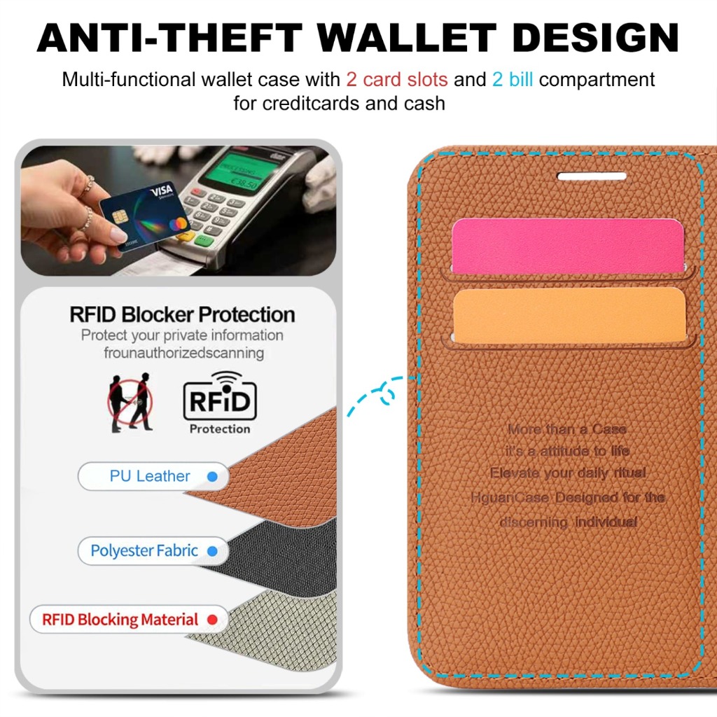 Custodia per iPhone 2in1 con p - Leather Wallet Card Holder Phone Cover recensione e prezzo