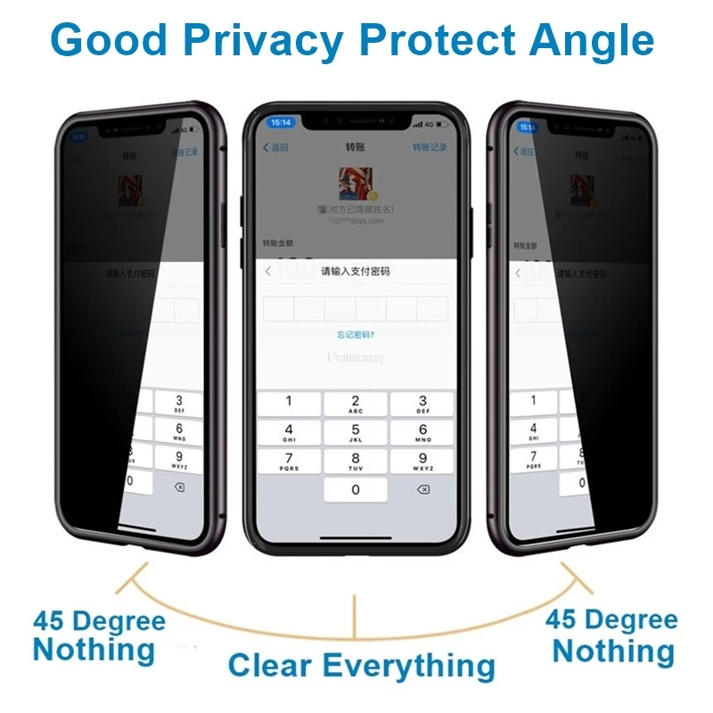 Custodia in metallo con vetro  - Anti Spy Privacy Glass Case recensione e prezzo