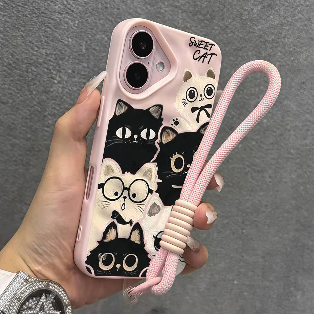 Custodia per telefono con cint - Cute Cartoon Wrist Strap Silicone Case recensione e prezzo